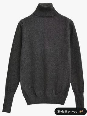 Women’s Charcoal Gray Turtleneck Sweater